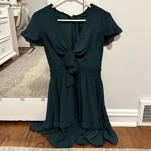 Pretty garden emerald dress